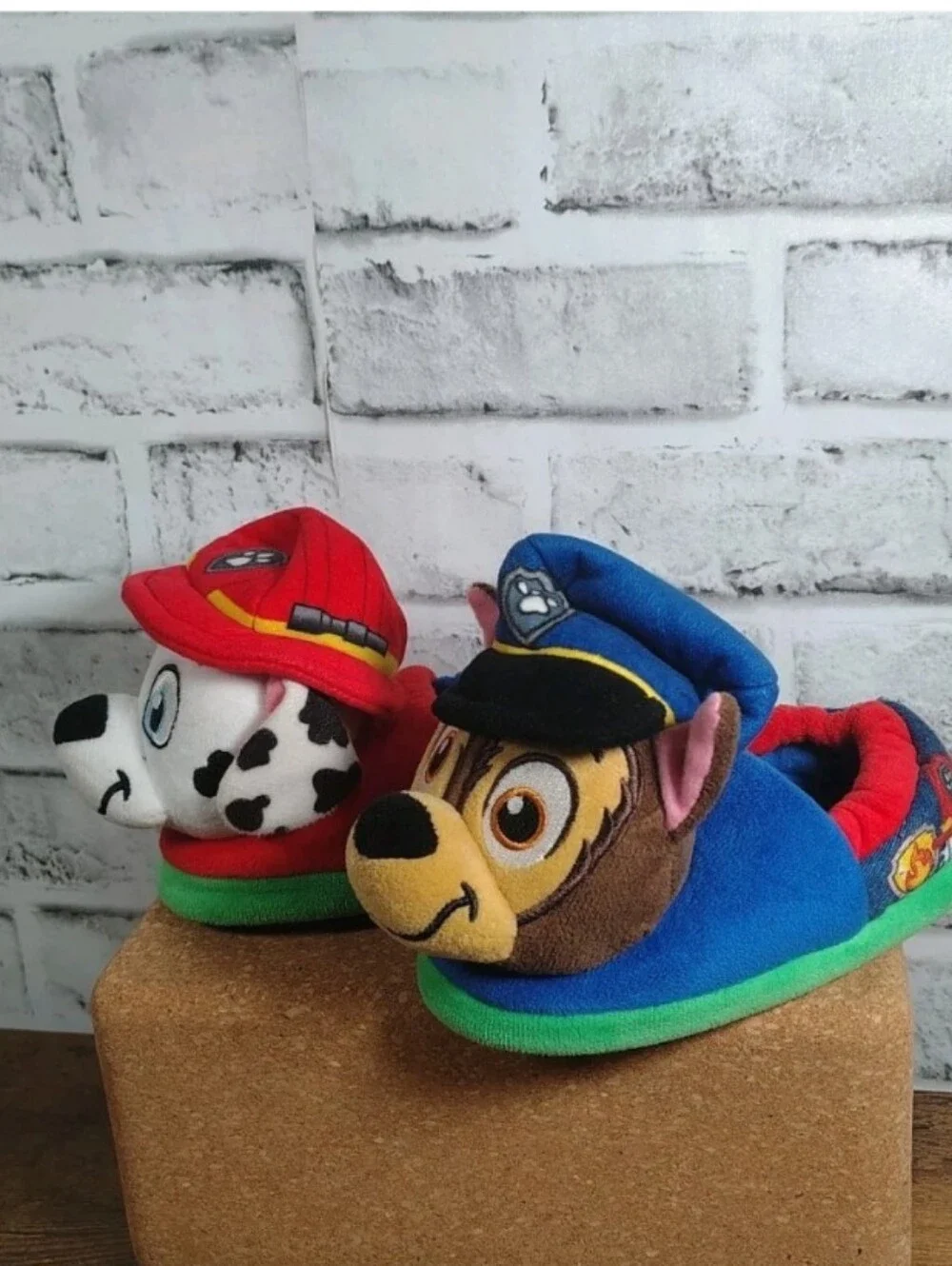 PAW Patrol Toddler Kids Slippers Size 7/8 Chase Marshall | Plush Boy/Girl Shoes